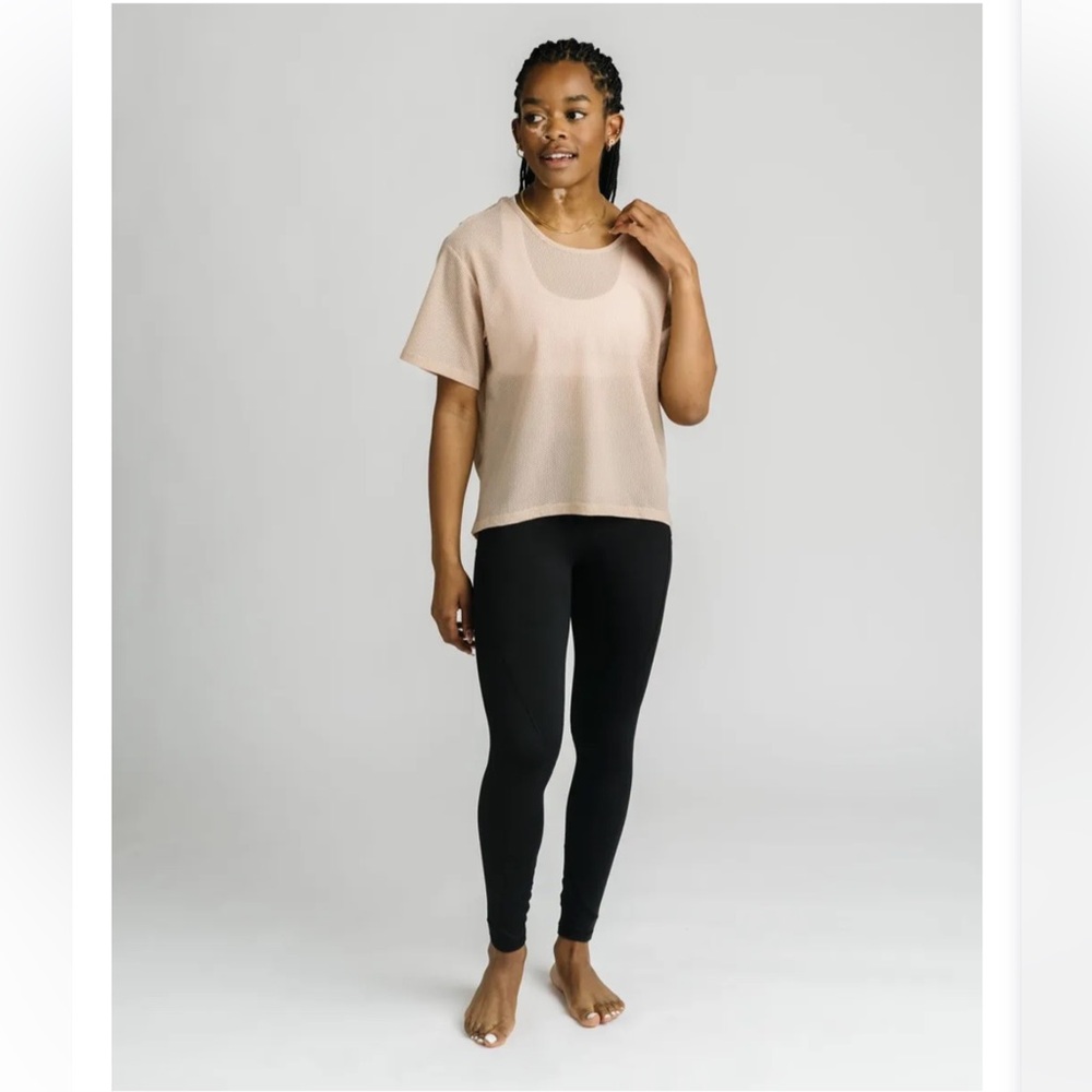 Zyia Ivory Lattice Tee